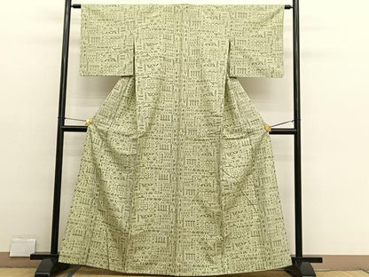 平和屋着物▽本場大島紬　薩摩結城　単衣　飾花文　正絹　逸品　BAAX2656hv