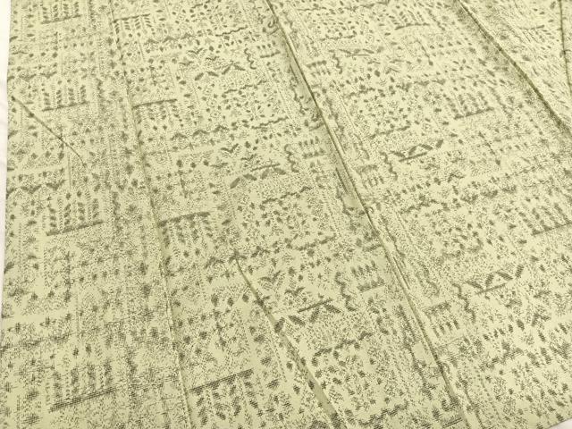 平和屋着物▽本場大島紬　薩摩結城　単衣　飾花文　正絹　逸品　BAAX2656hv