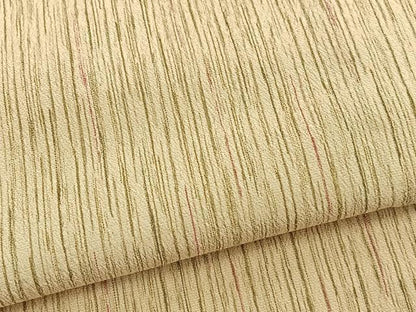 平和屋着物▽上質なお召　単衣　縞　正絹　逸品　BAAX2664hv
