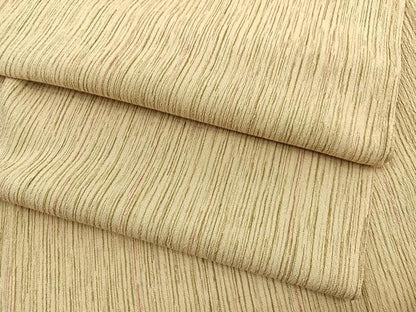 平和屋着物▽上質なお召　単衣　縞　正絹　逸品　BAAX2664hv