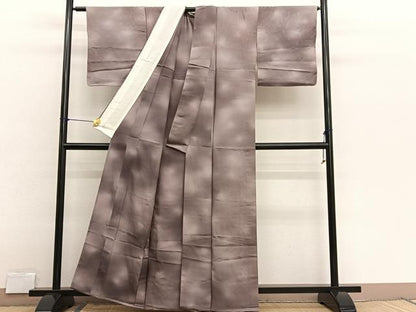 平和屋着物＊夏物　小紋　絽　霞文　暈し染め　正絹　逸品　BAAX2680hv