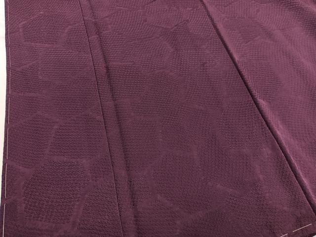 平和屋着物■上質な色無地　切嵌地紋　暗紅色　正絹　逸品　未使用　BAAX2683hv