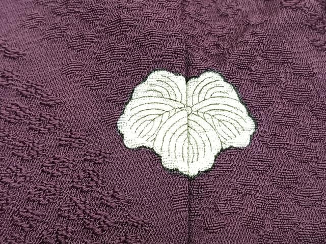 平和屋着物■上質な色無地　切嵌地紋　暗紅色　正絹　逸品　未使用　BAAX2683hv