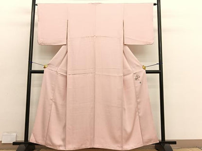 平和屋着物●京加賀友禅　百貫達雄監修　色無地　一斤染色　正絹　逸品　BAAX2694hv