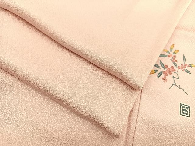 平和屋着物●京加賀友禅　百貫達雄監修　色無地　一斤染色　正絹　逸品　BAAX2694hv