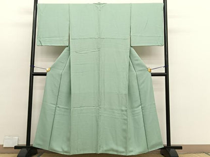 平和屋着物●上質な色無地　紋意匠　夏虫色　正絹　逸品　BAAX2695hv