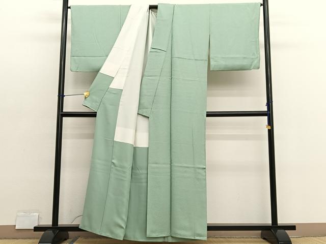 平和屋着物●上質な色無地　紋意匠　夏虫色　正絹　逸品　BAAX2695hv