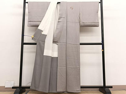 平和屋着物■上質な色無地　潤色　正絹　逸品　BAAX2698hv