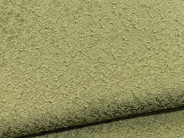 平和屋着物■上質な色無地　紋意匠　黄海松茶色　正絹　逸品　BAAX2699hv