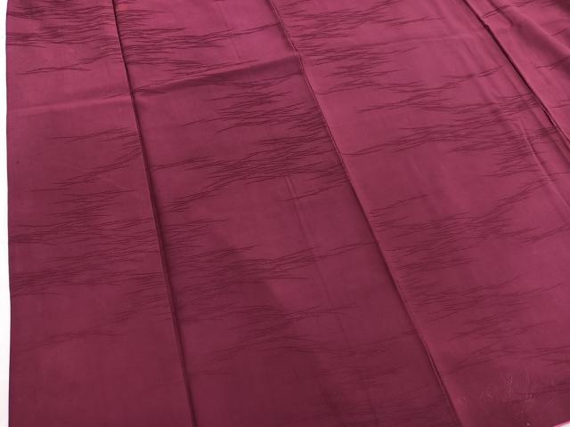 平和屋着物■上質な色無地　芝草地紋　海老茶色　正絹　逸品　BAAX2700hv