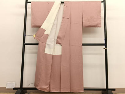 平和屋着物■無地絵羽訪問着　絵巻地紋　ときがら茶色　正絹　逸品　BAAX2704hv