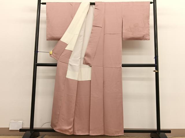 平和屋着物■無地絵羽訪問着　絵巻地紋　ときがら茶色　正絹　逸品　BAAX2704hv