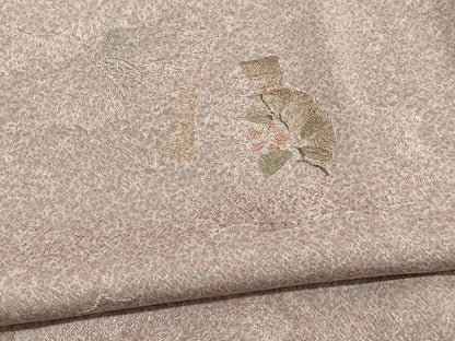 平和屋着物■上質な小紋　地紋起こし　陶器花文　暈し染め　正絹　逸品　BAAX2713hv