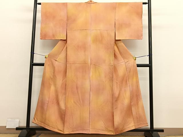平和屋着物■上質な小紋　青海波地紋　暈し染め　正絹　逸品　未使用　BAAX2718hv