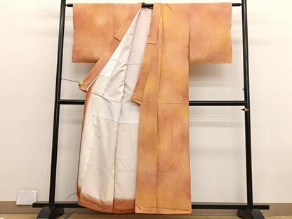 平和屋着物■上質な小紋　青海波地紋　暈し染め　正絹　逸品　未使用　BAAX2718hv