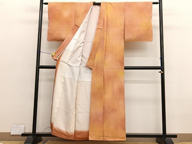 平和屋着物■上質な小紋　青海波地紋　暈し染め　正絹　逸品　未使用　BAAX2718hv