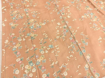 平和屋着物■上質な小紋　枝花文　暈し染め　金彩　正絹　逸品　BAAX2727hv