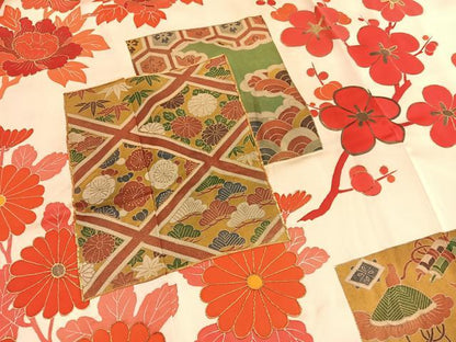 平和屋着物■豪華振袖　駒刺繍　色紙有職花文　金彩　正絹　逸品　BAAX2745hv