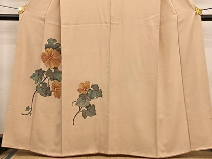 平和屋着物■訪問着　枝花文　ろうけつ染め　正絹　逸品　BAAX2748hv