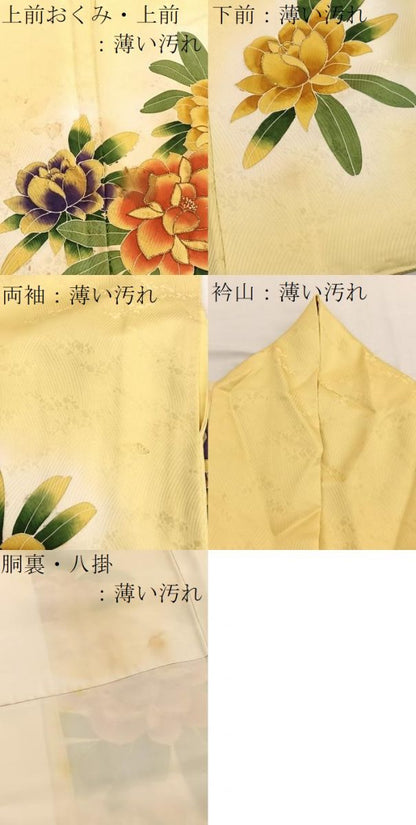 平和屋着物■訪問着　駒刺繍　草花文　暈し染め　金彩　正絹　逸品　BAAX2752hv