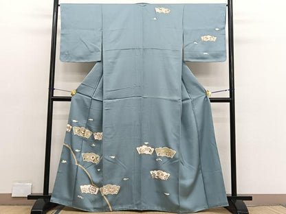 平和屋着物■訪問着　刺繍　鳳凰花文　金彩　正絹　逸品　BAAX2757hv