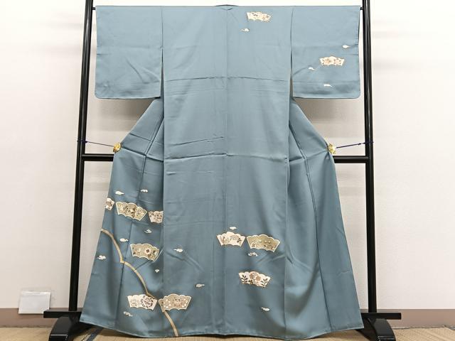平和屋着物■訪問着　刺繍　鳳凰花文　金彩　正絹　逸品　BAAX2757hv