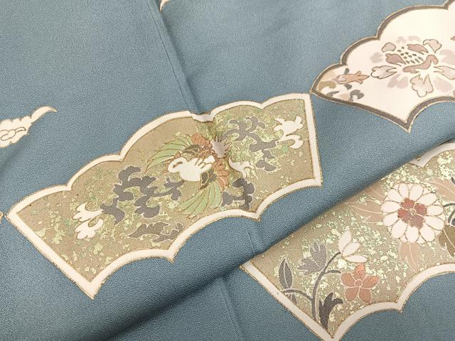 平和屋着物■訪問着　刺繍　鳳凰花文　金彩　正絹　逸品　BAAX2757hv