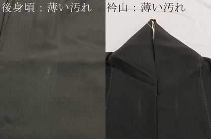 平和屋着物■豪華黒留袖　駒刺繍　文箱鶴花文　金彩　正絹　逸品　BAAX2759hv
