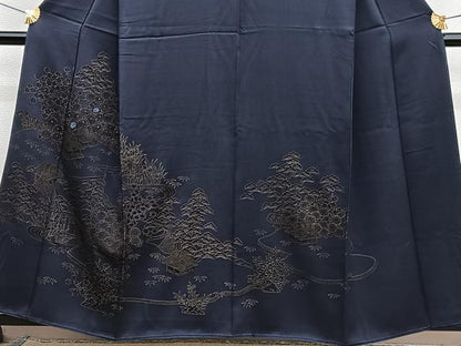 平和屋着物■訪問着　刺繍　御所解文　金彩　正絹　逸品　BAAX2762hv