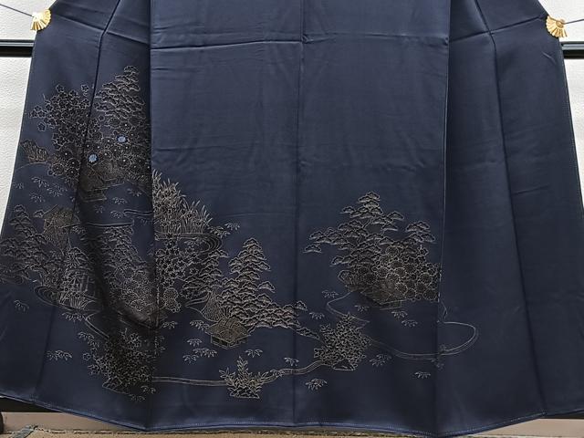 平和屋着物■訪問着　刺繍　御所解文　金彩　正絹　逸品　BAAX2762hv
