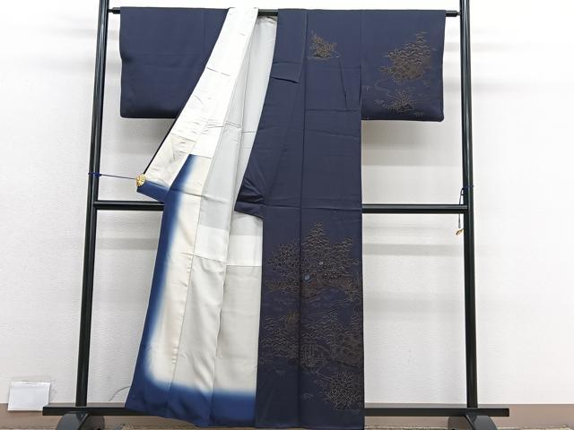 平和屋着物■訪問着　刺繍　御所解文　金彩　正絹　逸品　BAAX2762hv