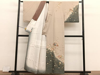 平和屋着物■訪問着　竜田川松花文　暈し染め　金彩　正絹　逸品　BAAX2768hv