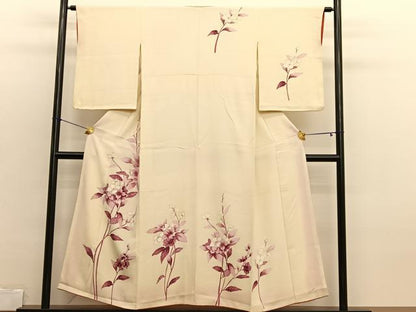 平和屋着物■訪問着　枝花文　金彩　正絹　逸品　BAAX2769hv