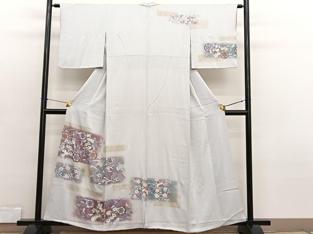 平和屋着物■訪問着　源氏車花文　暈し染め　金彩　正絹　逸品　BAAX2776hv