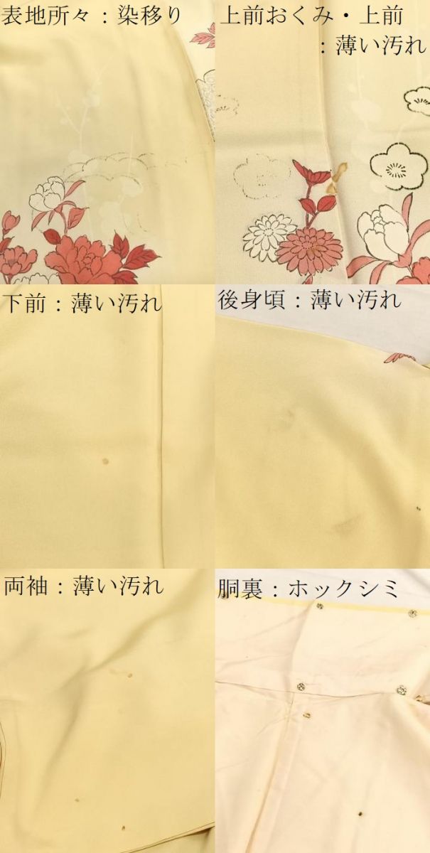 平和屋着物■訪問着　手描き　雲取り花文　暈し染め　金銀彩　正絹　逸品　BAAX2790hv