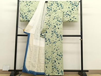 平和屋着物■上質な小紋　舞葉文　正絹　逸品　BAAX2793hv