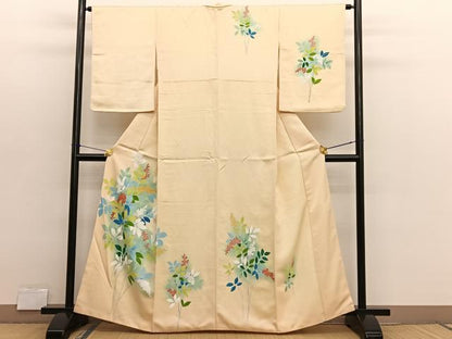 平和屋着物■訪問着　南天文　暈し染め　正絹　逸品　BAAX2794hv