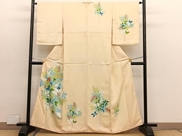 平和屋着物■訪問着　南天文　暈し染め　正絹　逸品　BAAX2794hv