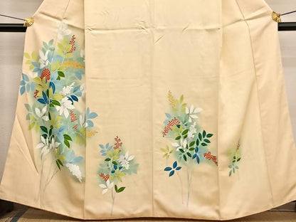 平和屋着物■訪問着　南天文　暈し染め　正絹　逸品　BAAX2794hv