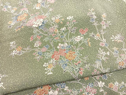 平和屋着物■上質な小紋　枝花文　正絹　逸品　未使用　BAAX2795hv