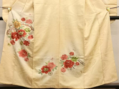 平和屋着物■豪華振袖　総刺繍　駒刺繍　片輪車花文　暈し染め　金銀糸　西武扱い　正絹　逸品　未使用　BAAX2798hv