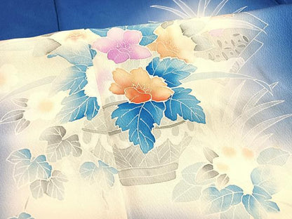平和屋着物■訪問着　花籠文　暈し染め　正絹　逸品　BAAX2800hv