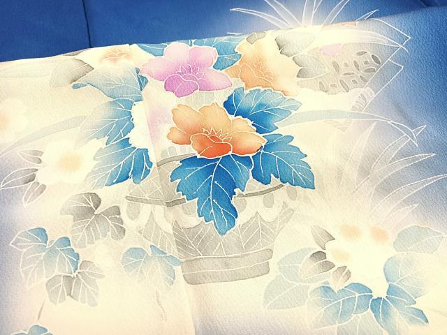 平和屋着物■訪問着　花籠文　暈し染め　正絹　逸品　BAAX2800hv