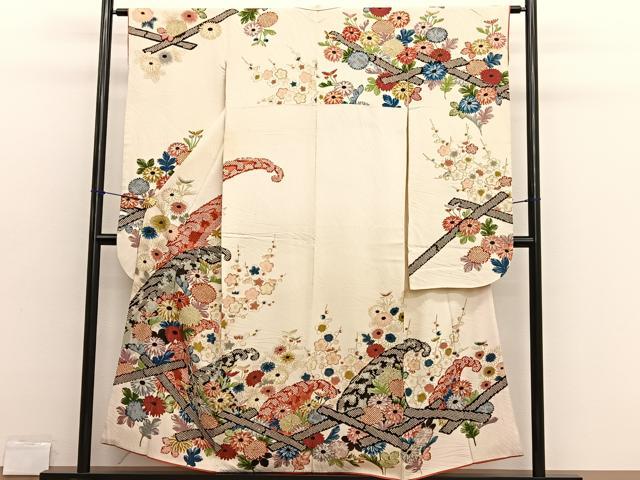 平和屋着物■豪華振袖　立波花文　金彩　正絹　逸品　BAAX2805hv