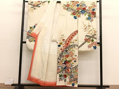 平和屋着物■豪華振袖　立波花文　金彩　正絹　逸品　BAAX2805hv