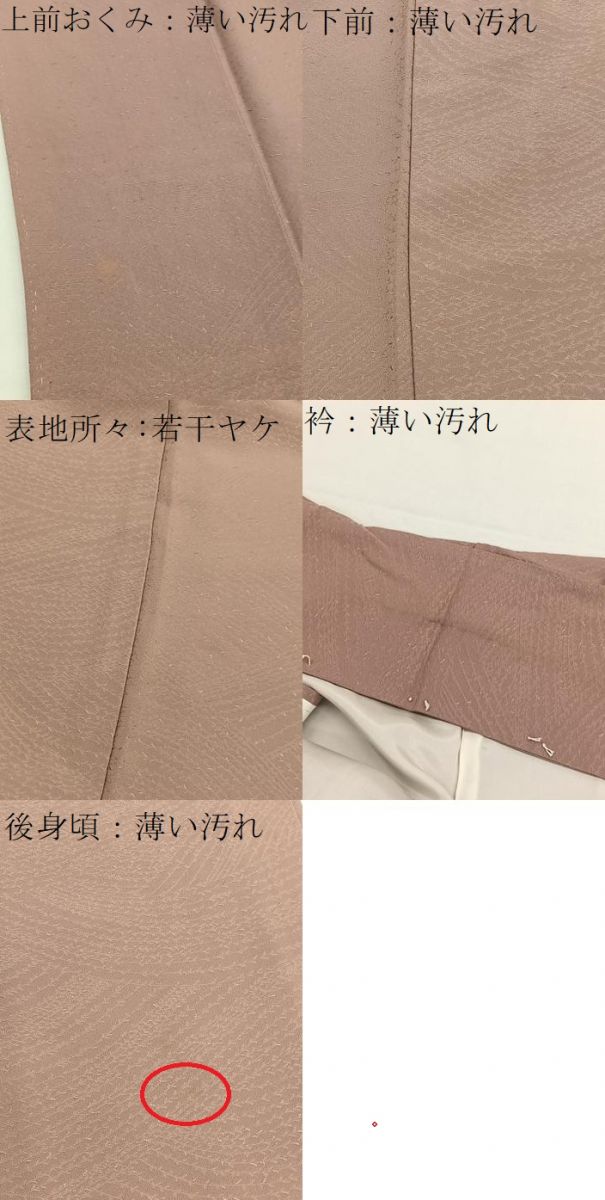 平和屋着物■上質な色無地　枝葉地紋　ときがら茶色　正絹　逸品　BAAX2812hv
