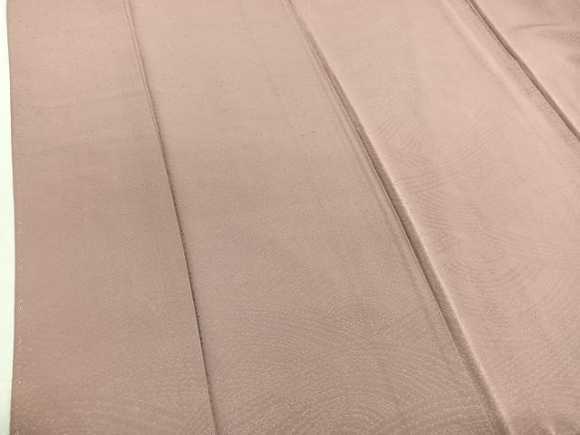 平和屋着物■上質な色無地　枝葉地紋　ときがら茶色　正絹　逸品　BAAX2812hv