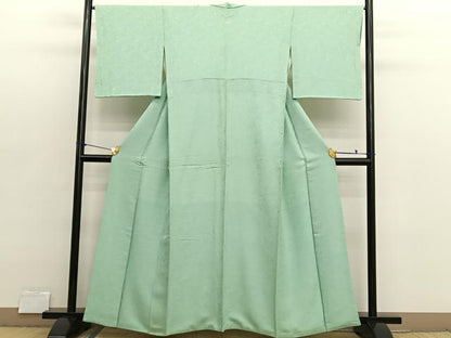 平和屋着物■上質な色無地　草花地紋　夏虫色　さが美扱い　正絹　逸品　BAAX2816hv