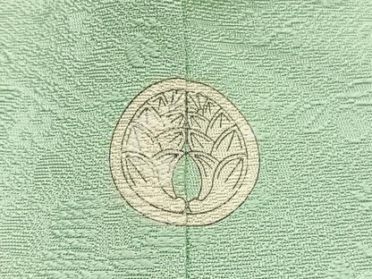 平和屋着物■上質な色無地　草花地紋　夏虫色　さが美扱い　正絹　逸品　BAAX2816hv