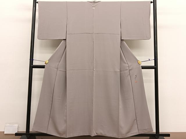 平和屋着物■毛利ゆき子　色無地　夢おもい　赤白橡色　正絹　逸品　BAAX2817hv